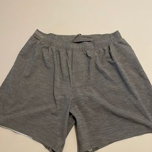 MENS L Lulu Lemon. Grey athletic shorts. Never worn